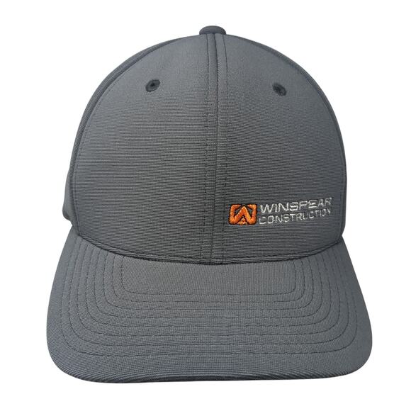 Winspear Construction Fitted Hat Gray 8 Pacific Headwear Performance - Picture 1 of 10